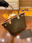 Louis Vuitton Designer Monogram Bag Pink Monogram Canvas Neverfull Mm Italian A