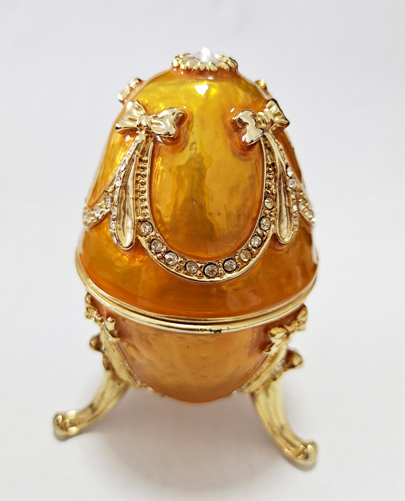 Luxury Faberge Easter Eggs Faberge-Egg Hand Painted Jewelry Trinket Box Gift for Easter Home DecorDirect Jewelry Boxes