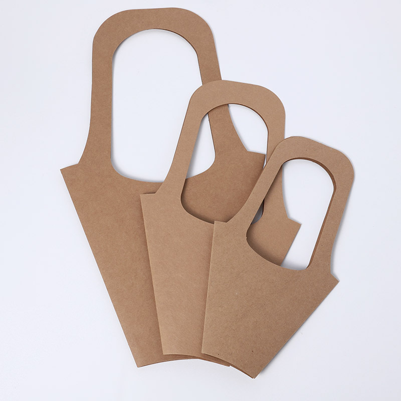 Custom Color Accepted Craft Flower Carrier Bouquet Packaging Kraft Paper Bag For Flower