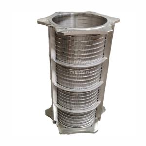 China 0.4mm Slot Stainless Steel 316L Wedge Wire Screen Rotary Filter Drum For Solid Liquid Separation factory