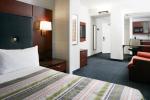 Hotel Bedroom Furniture Mahogany wood headboard Bed and Fixed Millwork TV Wall