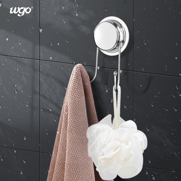 Suction Double Hook Stainless Steel Towel, Robe, Spoon Rack, Kitchen Storage