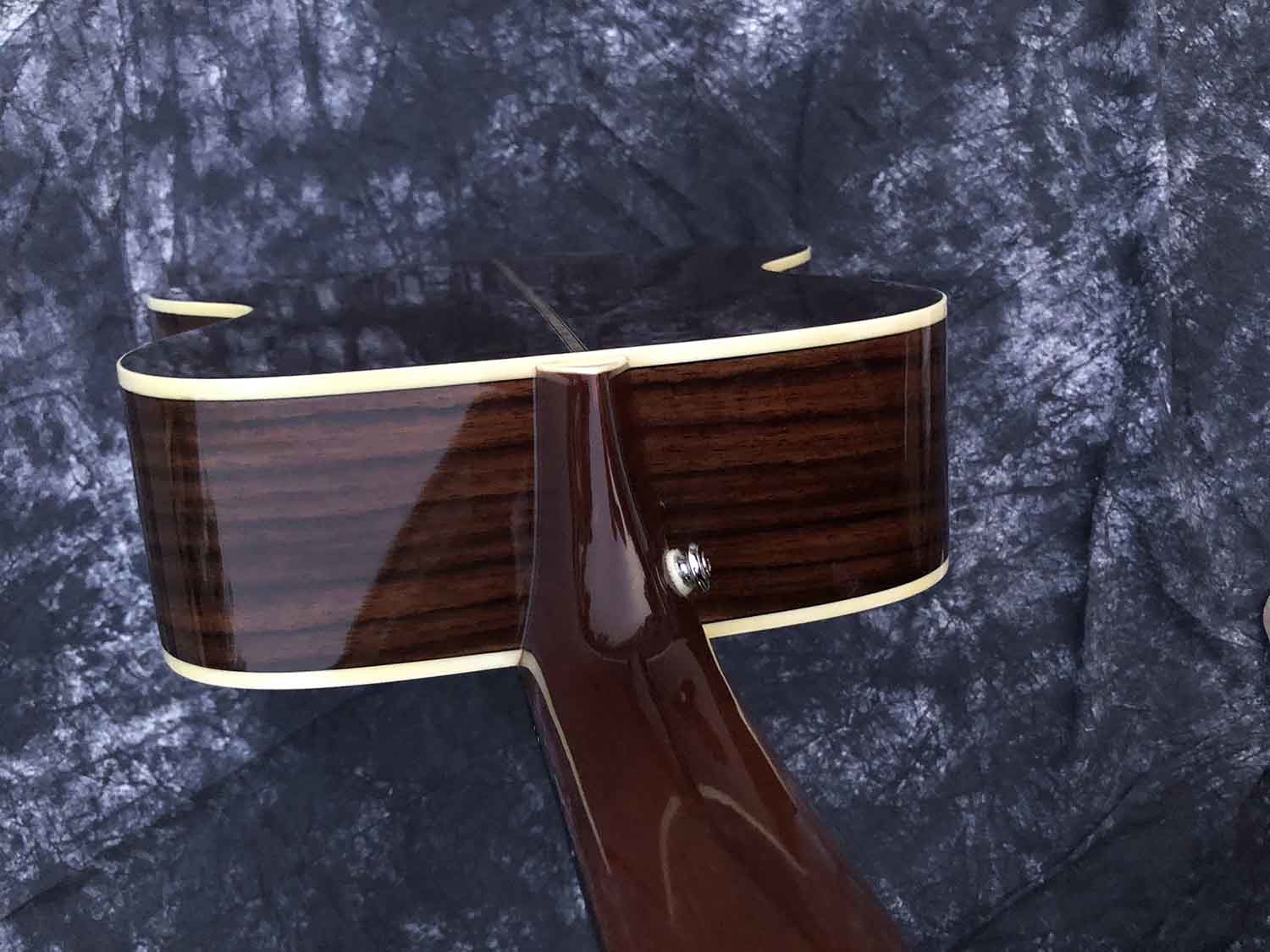Custom Solid Sikta Spruce Top Rosewood Back Side OM Abalone Acoustic Guitar Herringbone Binding