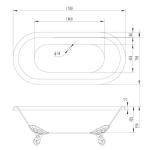 cUPC clawfoot acrylic fiberglass bathtub,fiberglass soaking tub,foot soaking tub