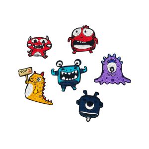 China Merrowed Iron On Embroidered Patches Badges Cotton Metal Thread Material on sale