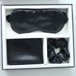 Luxury Sleep Black Silk Eye Mask Custom LOGO OEM/OEM 100% Silk Pillow Case Set