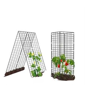 34" X 48" Foldable Cucumber Trellis With Garden Stakes And Zip Ties Plant