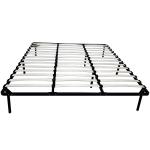 European Style Wooden Slat Bed Frame Eco Friendly Finish 5 Intermediate Legs