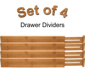 China adjustable bamboo wooden drawer dividers silverware dividers factory
