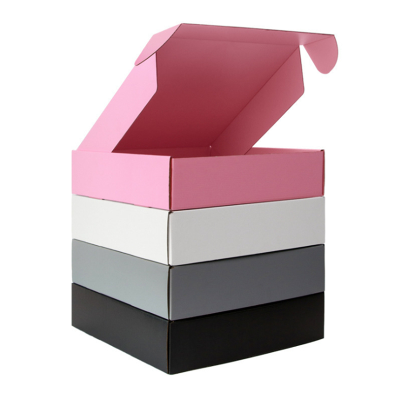 Custom Black Luxury Folding Corrugated Paper Cosmetics Shipping Mailer Gift Box With Logo