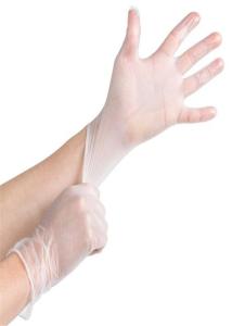 China Clear Vinyl Disposable Hand Gloves Powder Free With CE FDA ISO Certification factory