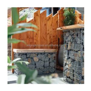 China Square Hole Galvanized Welded Gabion Box with PVC Coating and Aperture 200*100*100 factory