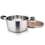 Best Selling Silver Cook-pot Kitchenware Multiple Sizes Pots Circle Cooking Soup