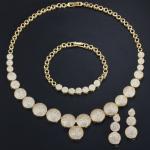 Luxury Jewelry Full Crystal Cuban Chain Bracelet Necklace Hiphop CZ Jewelry