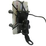 2.5A 5'' Waterproof Motorcycle Phone Holder With Charger 360degree Rotation