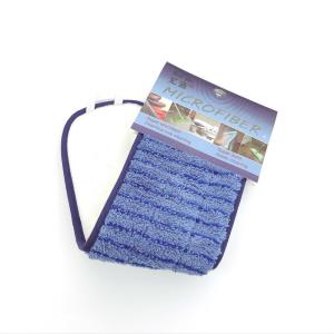 China 550GSM Blue Microfiber Wet Mop System With Hard Wire / Hard Silk Mop Head factory