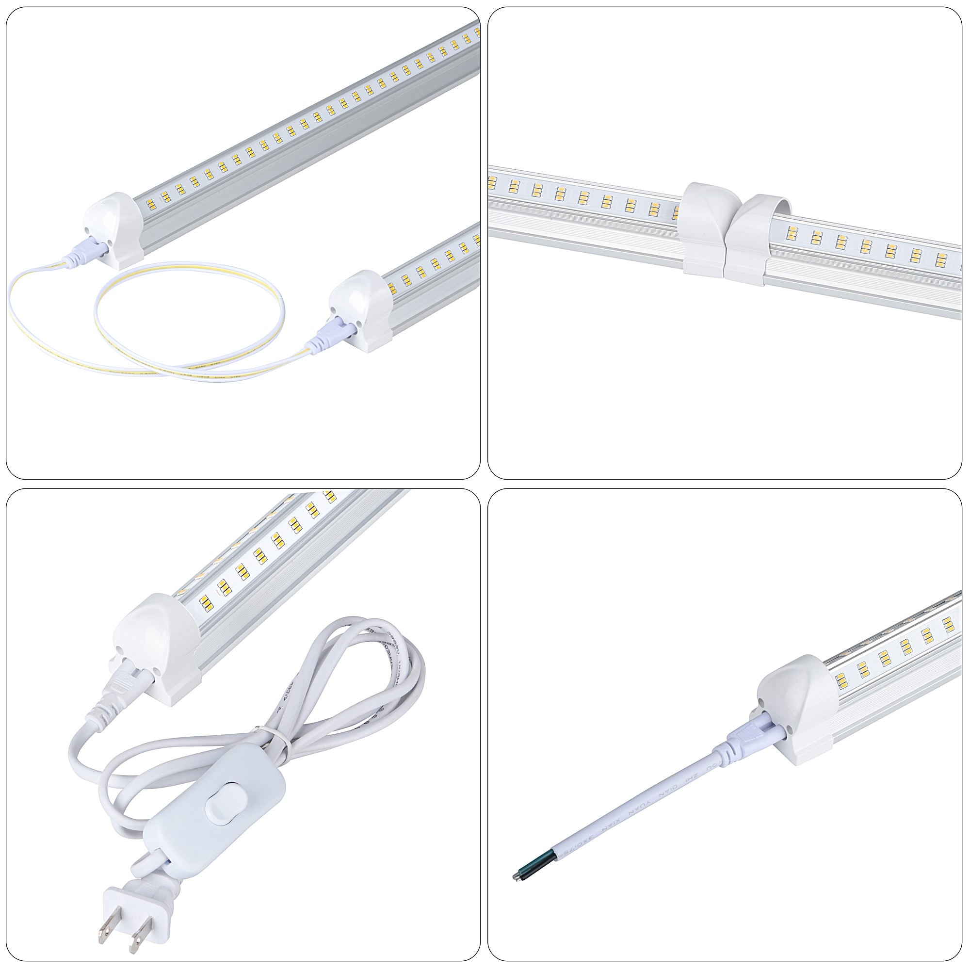 T8 LED Tube Light V Shape Aluminum Fluorescent Lamp integrated for indoor lighting