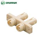 SC Footprint FC To ST Duplex Hybrid Fiber Adapter Beige