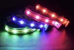Water Resistant LED Dog Collar USB Rechargeable 3 Light Mode Reflective Glow In