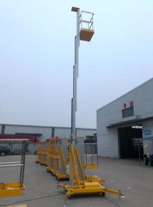 China Industrial 6m Hydraulic Lift Aluminum Aerial Work Platform Single Mast factory