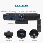 All In One PTZ Video Conference USB Camera 5x Digital Zoom 4K auto freaming