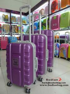 China latest new type abs luggage sets with aluminum frame super light weight factory