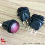Easy Installation Round Waterproof Power Switch, φ 20mm, with Red Light, >10,000