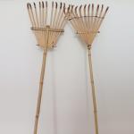 11 Tine 145cm Bamboo Rake Handmade Rustless Garden Rakes Harrow