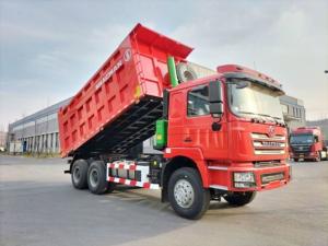 China WEICHAI SHACMAN F3000 Tipper Truck 6x4 380 EuroII Red Dump Truck Front Lift factory