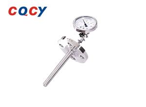 China Oil Filling Temperature Instrument Shock Resistant Electrical Contact Bimetal Thermometer factory