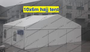 China PVC Canvas White Commercial Storage Tents 10 x 6m Transparent Church Windows AC System factory