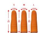 Orange Multi size latex finger cots dotted finger gloves Anti Slip finger coat