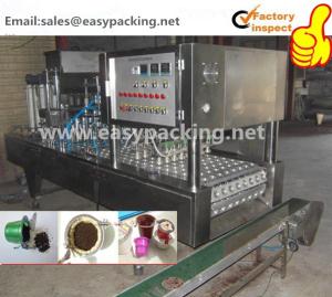 China 2015 new hot sale automatic coffee capsule filling and sealing machine for K cup, nespresso, lavazza factory