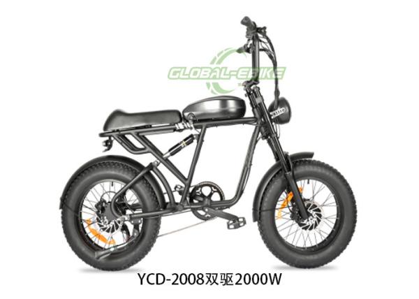 Leather Seat Classic Style Electric Bike . Retro Style 48v Ebike With 20 Inch
