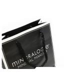 Full color hair extensions paper bag with cotton rope ribbon handles