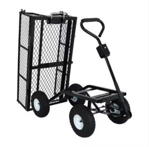 China 500LBS Iron Heavy Duty Folding Cleaning Garden Wagon Cart for High Durability factory