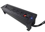 Black Color Conference Table Power Outlets Durable With HDMI Interface