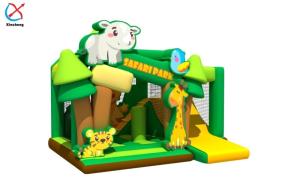 China Commercial Inflatable Bouncy House With Slides Inflatable Safari Park Combo factory