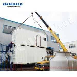 20Tons Flake Ice Machine and 10Tons Containerized Cold Room for Snow Ice