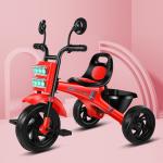 Red Steel Frame Child Tricycle With Coaster Brake 3 Wheel with music