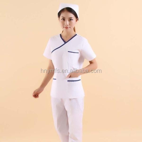 wholesale new style stretchy medical scrubs sets nurse uniform Custom V neck