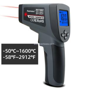 China Kaemeasu 1600℃ Kitchen Oven LCD Display Dual Laser Infrared Thermometer factory