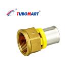 PEX Press Fittings Natural Brass Connection for Residential / Commercial Piping