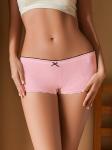 Black Womens Underwears Lace Trim Boxer Brief Mid Waist Boy Shorts Ladies'