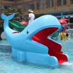 Funny Water Play Equipment / Cartoon Whales Shaped Kids Water Pool Slide for