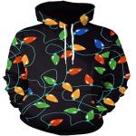 Graphic Print Drawstring Vintage Drop Shoulder Hoodies Thermal Long Sleeve
