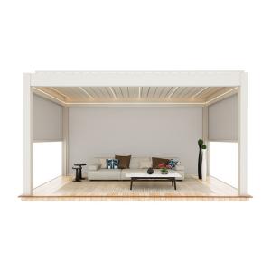 China Outdoor aluminum alloy electric louver gazebo courtyard garden courtyard Home pavilion Outdoor sun room factory