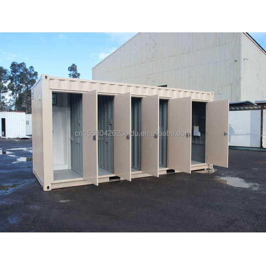 Modern Look Prefabricated Container Toilet for Shop or Villa Aluminum Alloy Windows and Mid-Century Modern Design