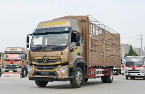 China Foton 4*2 Drive Mode Used Lorry Yuchai Engine Big Cargo Box factory
