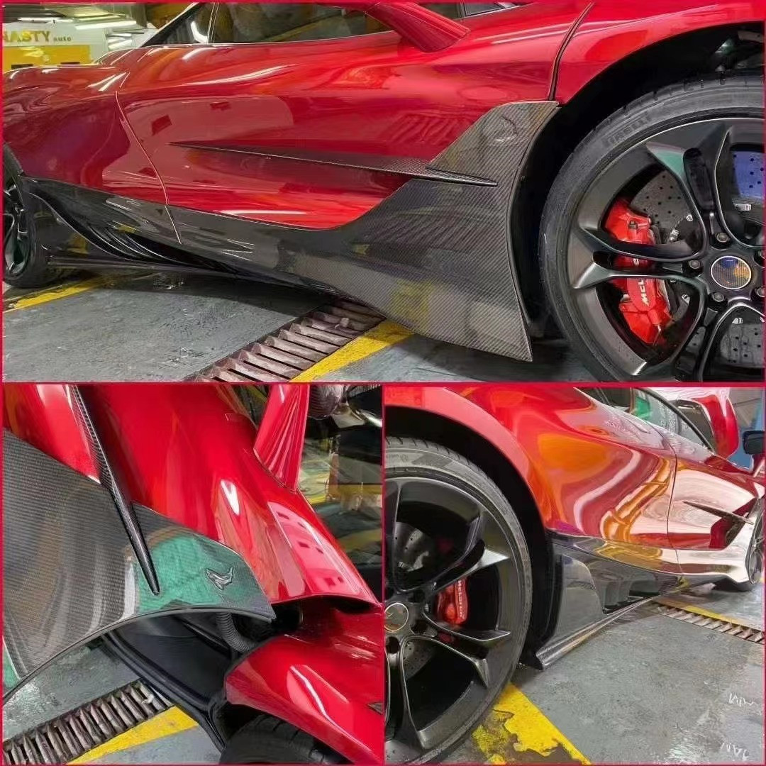 Carbon Fiber Carbon Fiber Body Kit for McLaren 720S 720 Upgraded TOPCAR Style Front Shovel Rear Diffuser Spoiler Cover